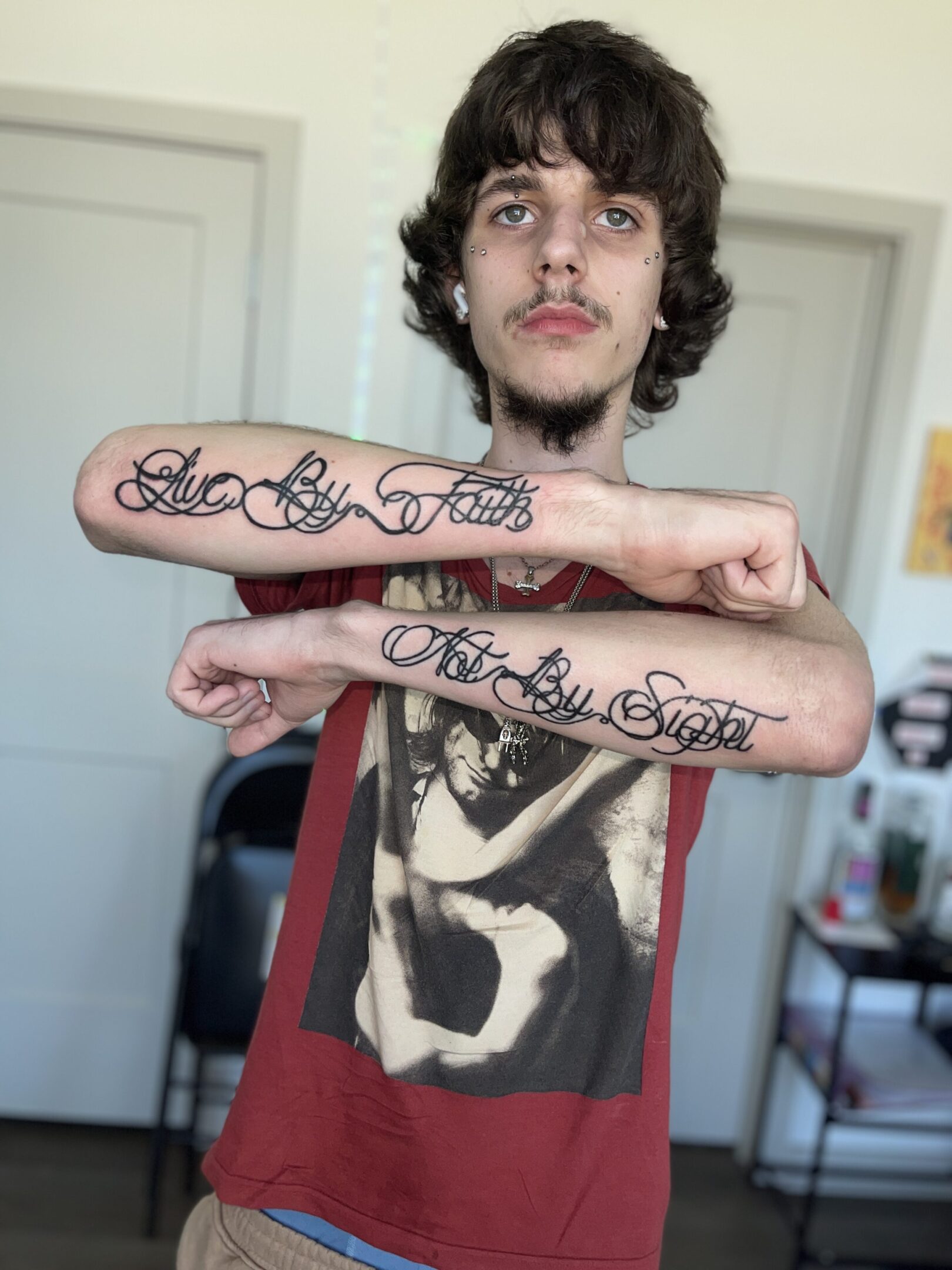 Forearm tattoos with elegant script